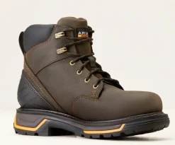 Ariat Men's Big Rig 6" Soft Toe WP Work Boot - Iron Coffee - 10042551