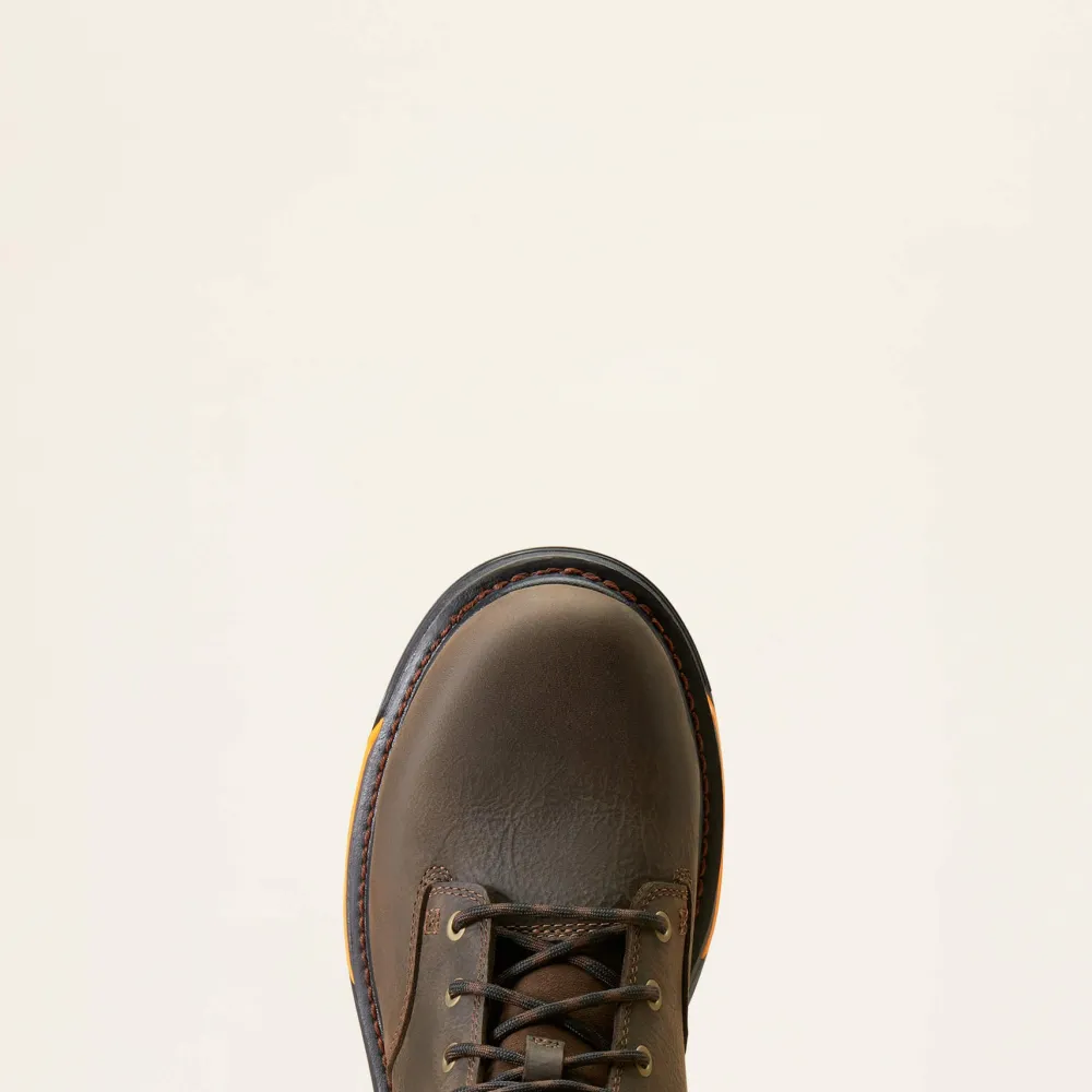 Ariat Men's Big Rig 6" Soft Toe WP Work Boot - Iron Coffee - 10042551