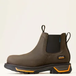 Ariat Men's Big Rig Chelsea Soft Toe WP Work Boot - Iron Coffee - 10042545