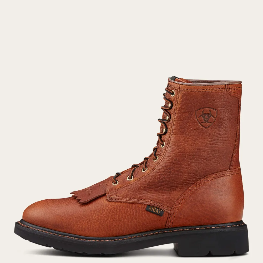 Ariat Men's Cascade 8" Soft Toe Lace Up Western Work Boot- Sunshine - 10002420
