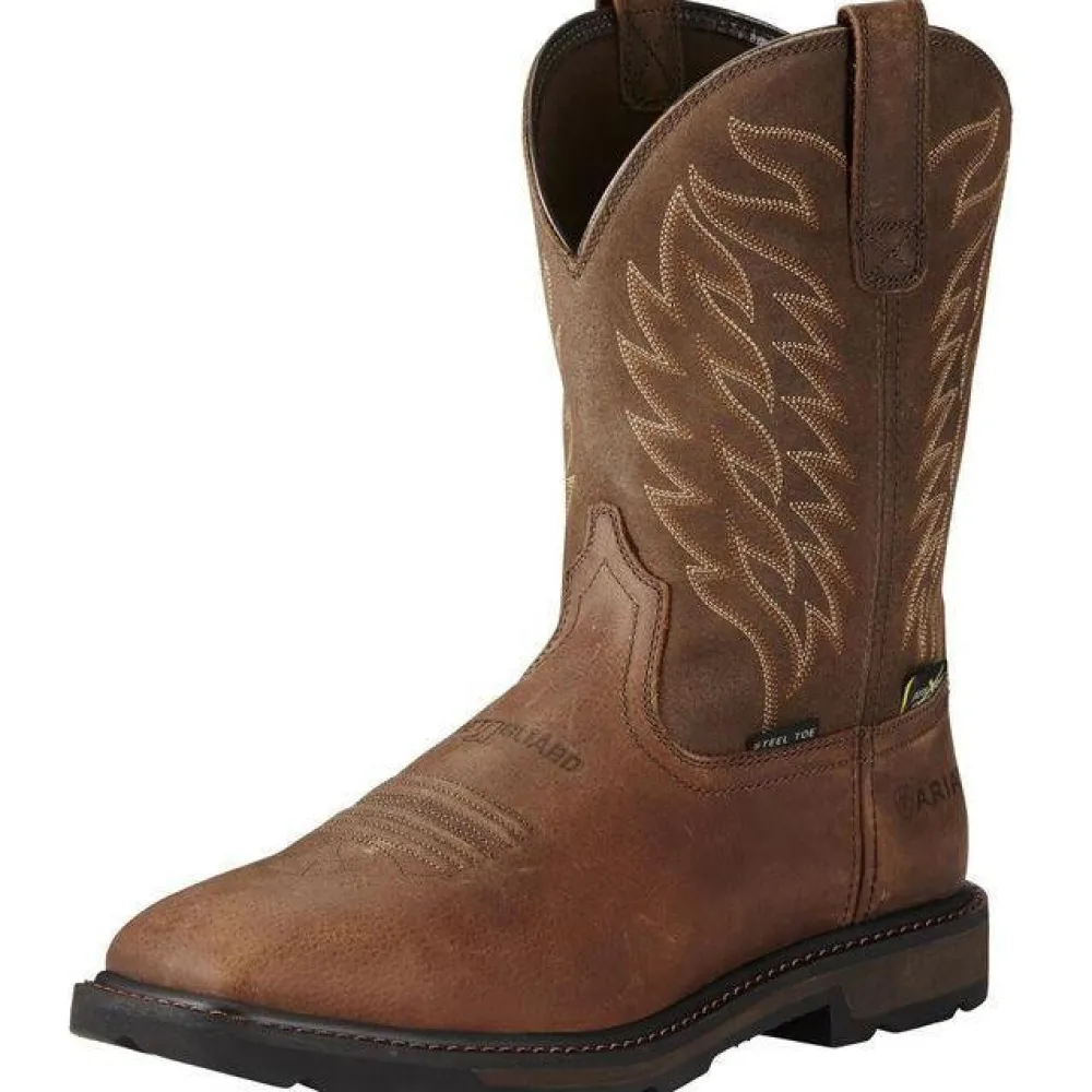 Ariat Men's Groundbreaker 10" Steel Toe Waterproof MetGuard Western Work Boot - 10020063