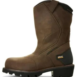 Women Ariat Men's Powerline 11" Comp Toe WP 400g Wellington Work Boot- - 10018569