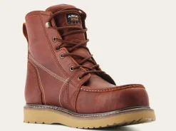 Ariat Men's Rebar Wedge 6" Comp Toe WP Work Boot - Rusted Copper - 10035917