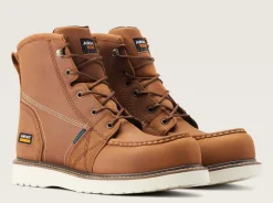Ariat Men's Rebar Wedge 6" Comp Toe WP Work Boot - Aged - 10044540