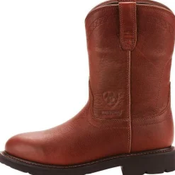Women Ariat Men's Sierra 10" Soft Toe WP Work Boot - Sunshine - 10002385