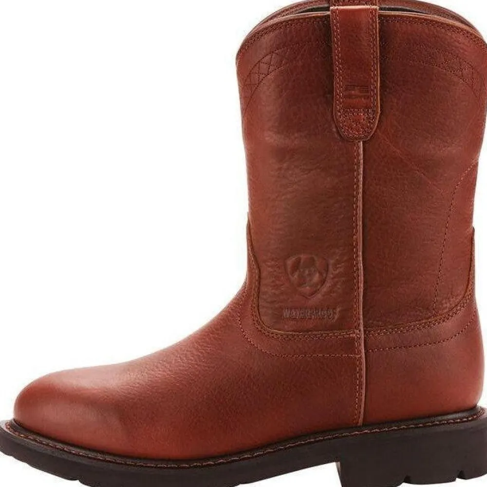 Women Ariat Men's Sierra 10" Soft Toe WP Work Boot - Sunshine - 10002385