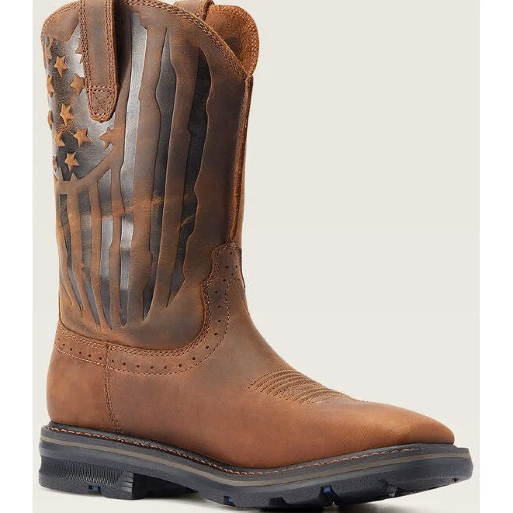 Ariat Men's Sierra Shock Shield Patriot Western Work Boot - - 10044505