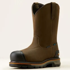 Women Ariat Men's Stump Jumper BOA Comp Toe WP Work Boot- Coffee- 10048061