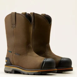 Women Ariat Men's Stump Jumper BOA Comp Toe WP Work Boot- Coffee- 10048061