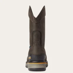 Women Ariat Men's Stump Jumper Pull On Comp Toe WP Work Boot - Iron Coffee - 10038282