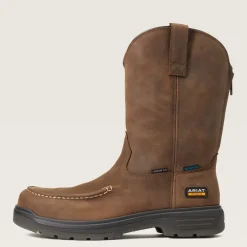 Ariat Men's Turbo Moc Toe Carbon Toe WP Work Boot - Mocha - 10040396
