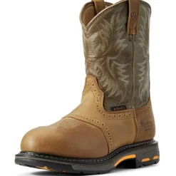 Ariat Men's WorkHog 10" Comp Toe WP Western Work Boot - Aged Bark - 10008635