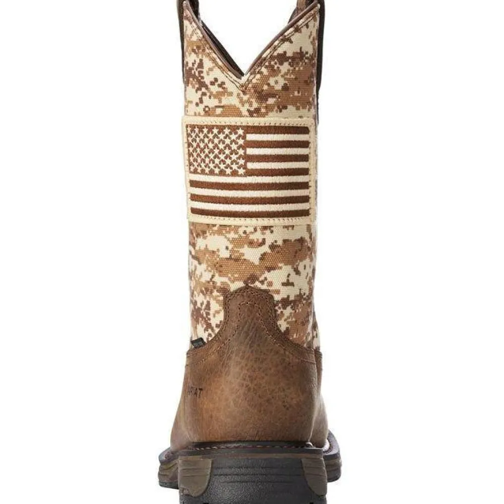 Ariat Men's WorkHog Patriot 11" Steel Toe Western Work Boot - Earth - 10022968