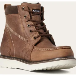 Women Ariat Women's Rebar Wedge Moc Toe WP Work Boot - Aged Honey - 10038336
