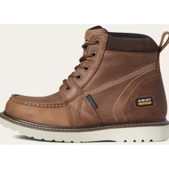 Women Ariat Women's Rebar Wedge Moc Toe WP Work Boot - Aged Honey - 10038336