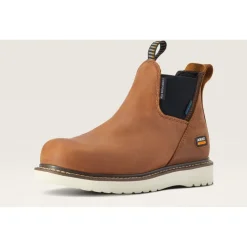 Ariat Women's Rebar Wedge Comp Toe WP Chelsea Work Boot -Aged - 10042564