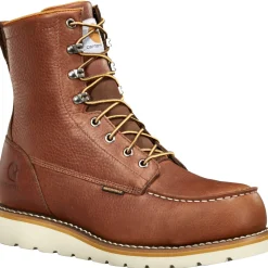 Women Carhartt Men's 8" Waterproof Steel Toe Wedge Work Boot - Redwood - FW8275-M