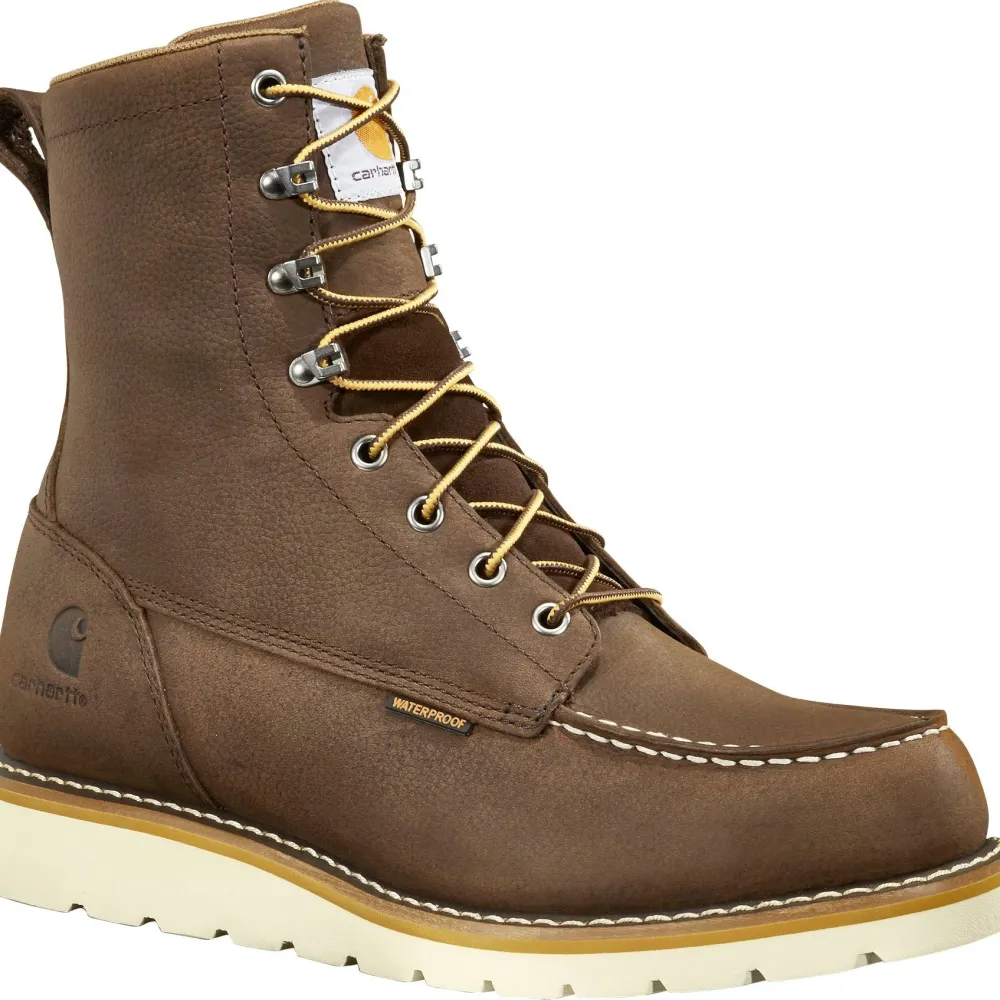 Women Carhartt Men's 8" WP Soft Toe Wedge Work Boot - Dark - FW8095-M