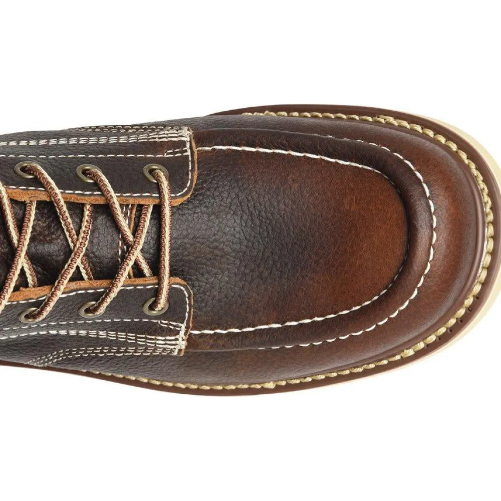 Women Carolina Men’s Flatiron 6” Moc Toe Wedge Work Boot - Brown - CA7043