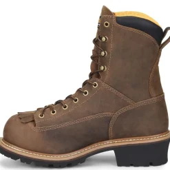 Women Carolina Men’s Poplar 8” Comp Toe WP Logger Work Boot - - CA9828