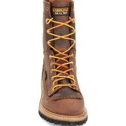 Women Carolina Men's Spruce 8" Stl Toe WP Logger Work Boot - - CA9824