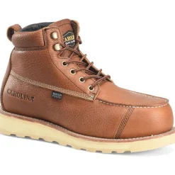 Women Carolina Men's Staple Gun 6" ST Waterproof Work Boot -Tan- CA7070