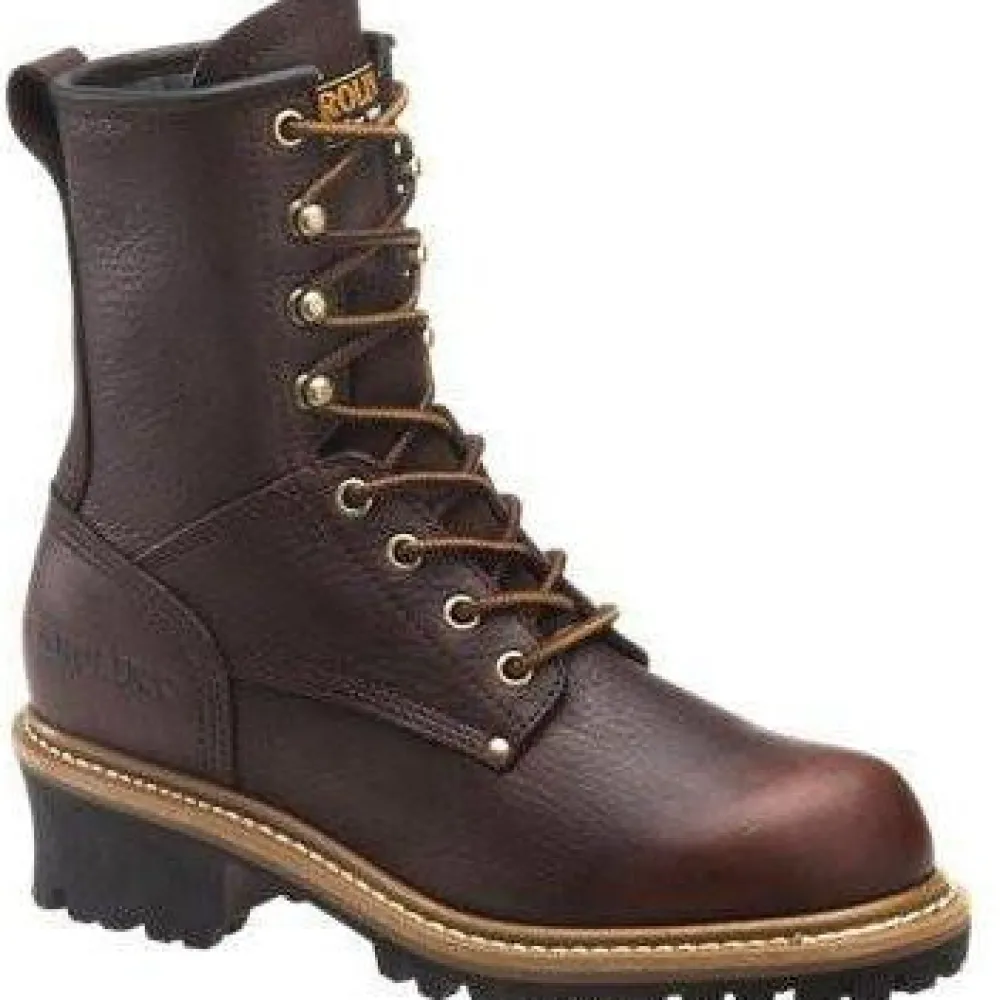 Women Carolina Women's Elm 8" Steel Toe Logger Work Boot - Brown - CA1421