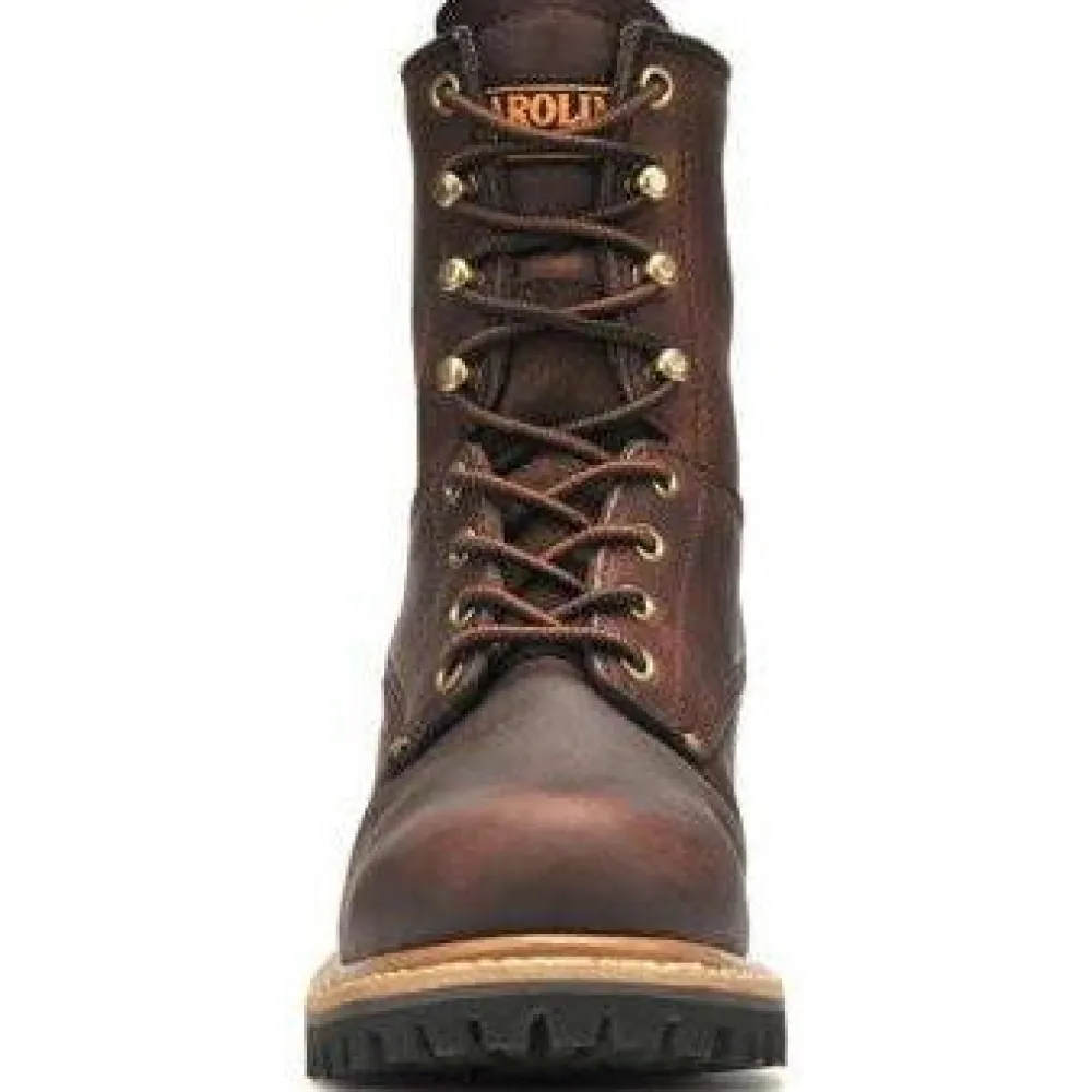 Women Carolina Women's Elm 8" Steel Toe Logger Work Boot - Brown - CA1421