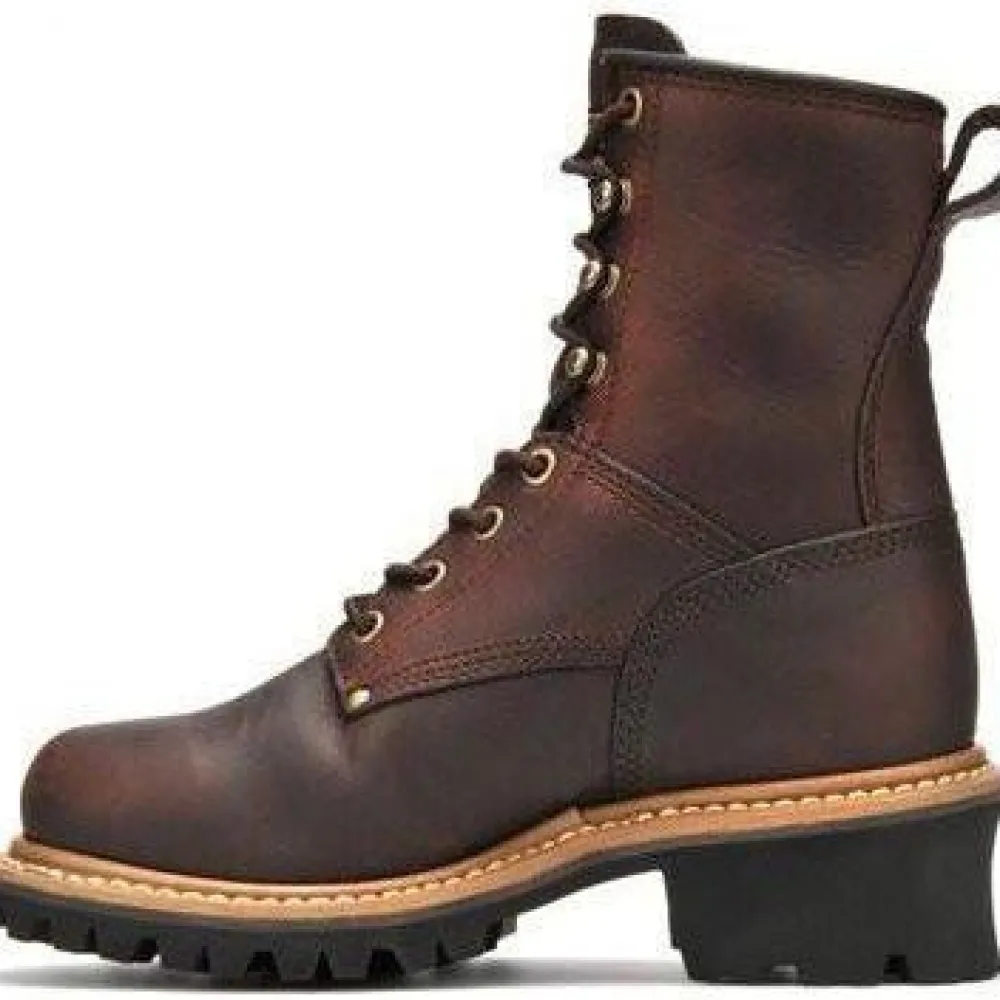Women Carolina Women's Elm 8" Steel Toe Logger Work Boot - Brown - CA1421
