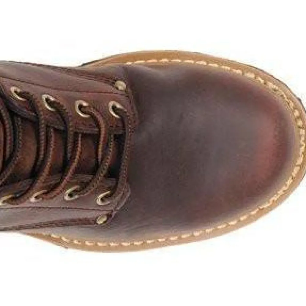 Women Carolina Women's Elm 8" Steel Toe Logger Work Boot - Brown - CA1421