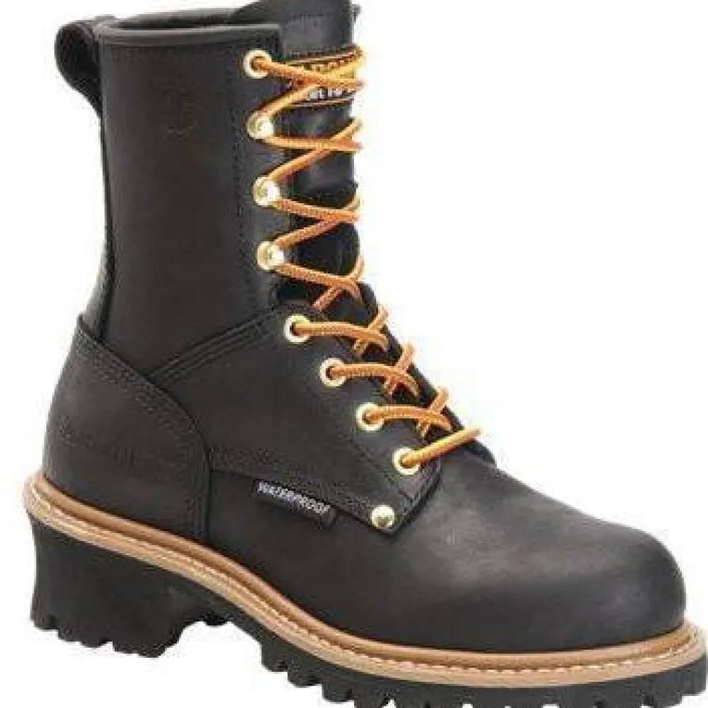 Women Carolina Women's Elm 8” WP Steel Toe Logger Work Boot - - CA1420