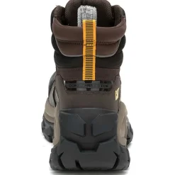 CAT Men's Invader Max Comp Toe WP Slip Resistant Work Boot -Coffee- P91729