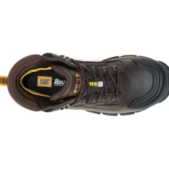 CAT Men's Invader Max Comp Toe WP Slip Resistant Work Boot -Coffee- P91729