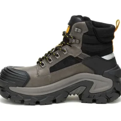 CAT Men's Invader Max Comp Toe WP Slip Resistant Work Boot -Gargoyle- P91730
