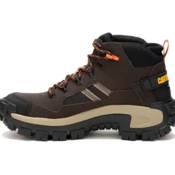 Women CAT Men's Invader Mid Vent CT Slip Resist Work Boot -Coffee- P91663