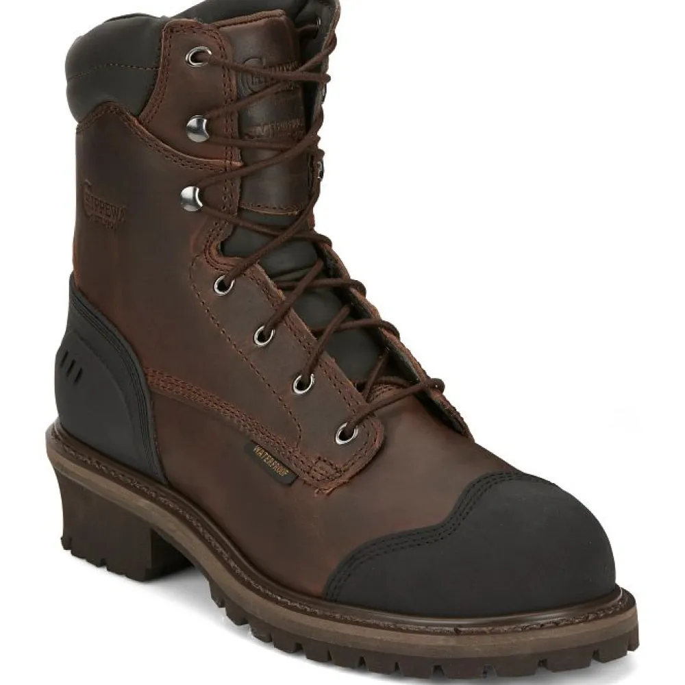 Women Chippewa Men's Aldarion 8" Comp Toe WP 400G Ins Logger Work Boot - 55053
