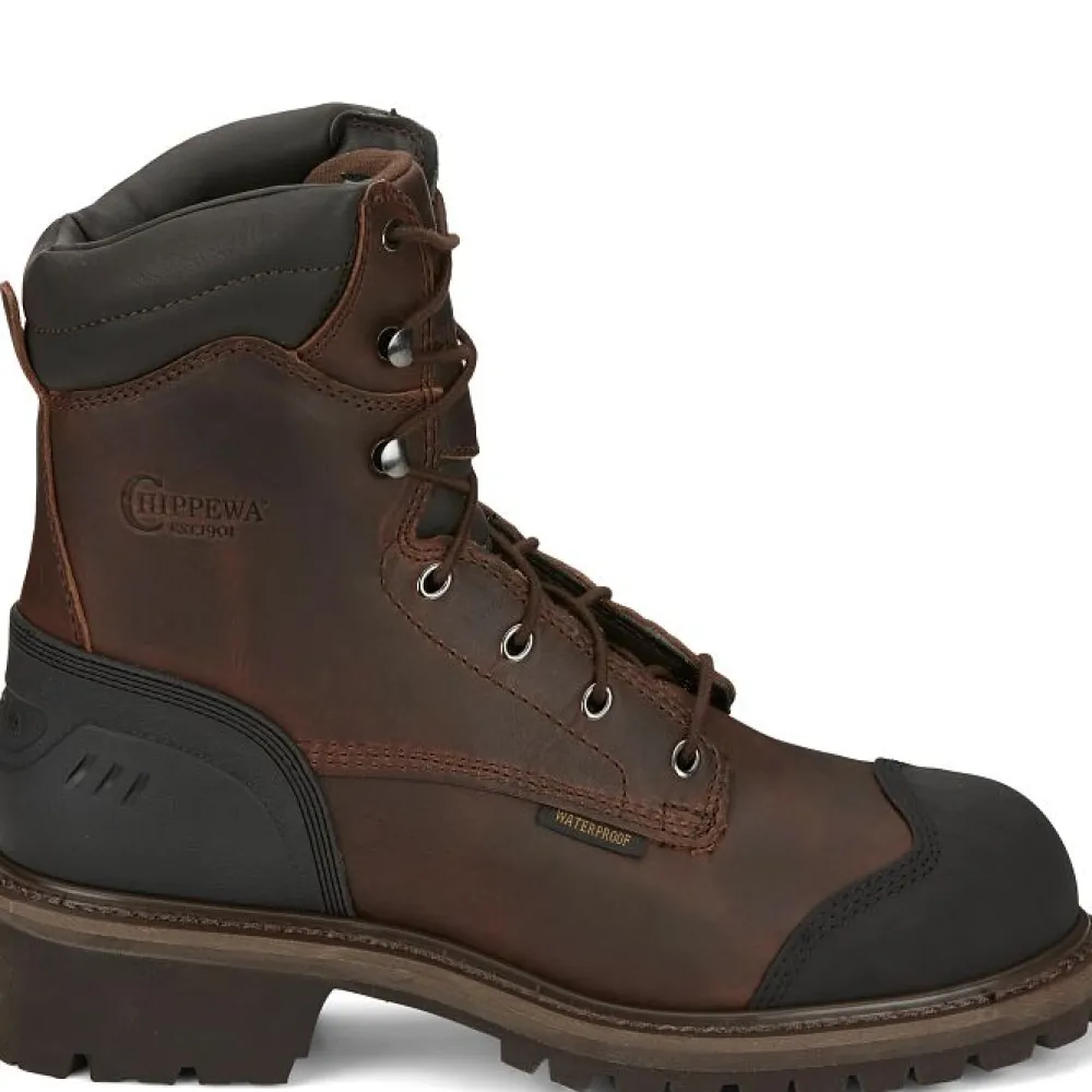 Women Chippewa Men's Aldarion 8" Comp Toe WP 400G Ins Logger Work Boot - 55053