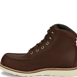 Women Chippewa Men's Edge Walker 6" Moc Toe WP Lace Up Work Boot - 25341