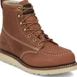 Women Chippewa Men's Edge Walker 6" Moc Toe Lace Up Work Boot -- ED5312