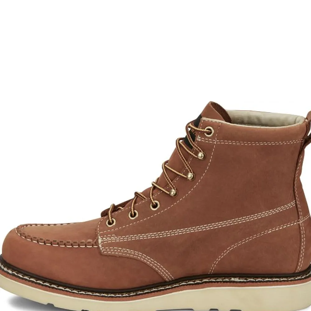 Women Chippewa Men's Edge Walker 6" Moc Toe Lace Up Work Boot -- ED5312