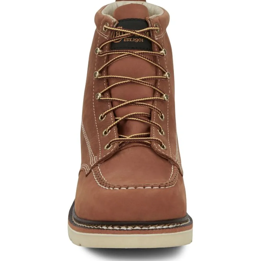 Women Chippewa Men's Edge Walker 6" Moc Toe Lace Up Work Boot -- ED5312