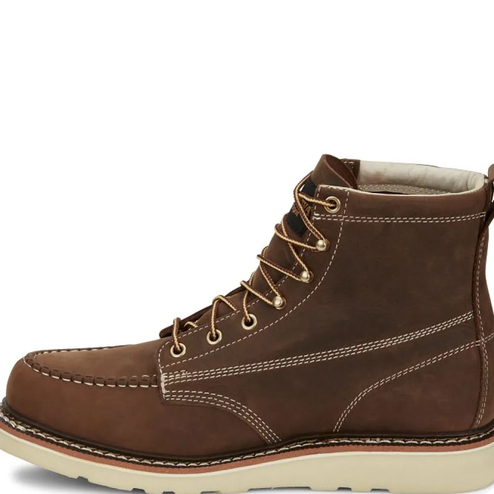 Women Chippewa Men's Edge Walker 6" Moc Toe Lace Up Work Boot -- ED5322