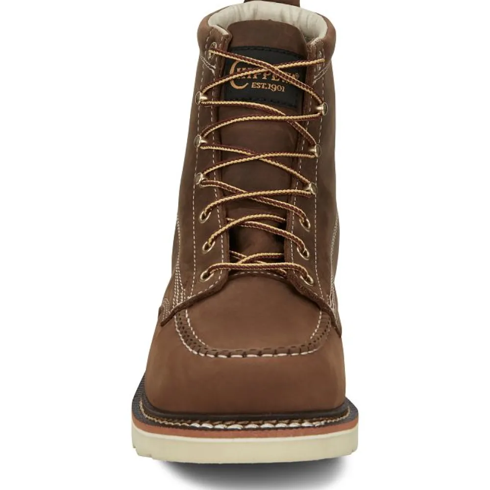 Women Chippewa Men's Edge Walker 6" Moc Toe Lace Up Work Boot -- ED5322