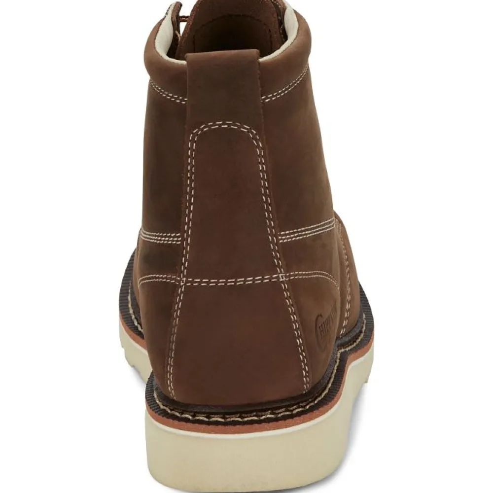 Women Chippewa Men's Edge Walker 6" Moc Toe Lace Up Work Boot -- ED5322