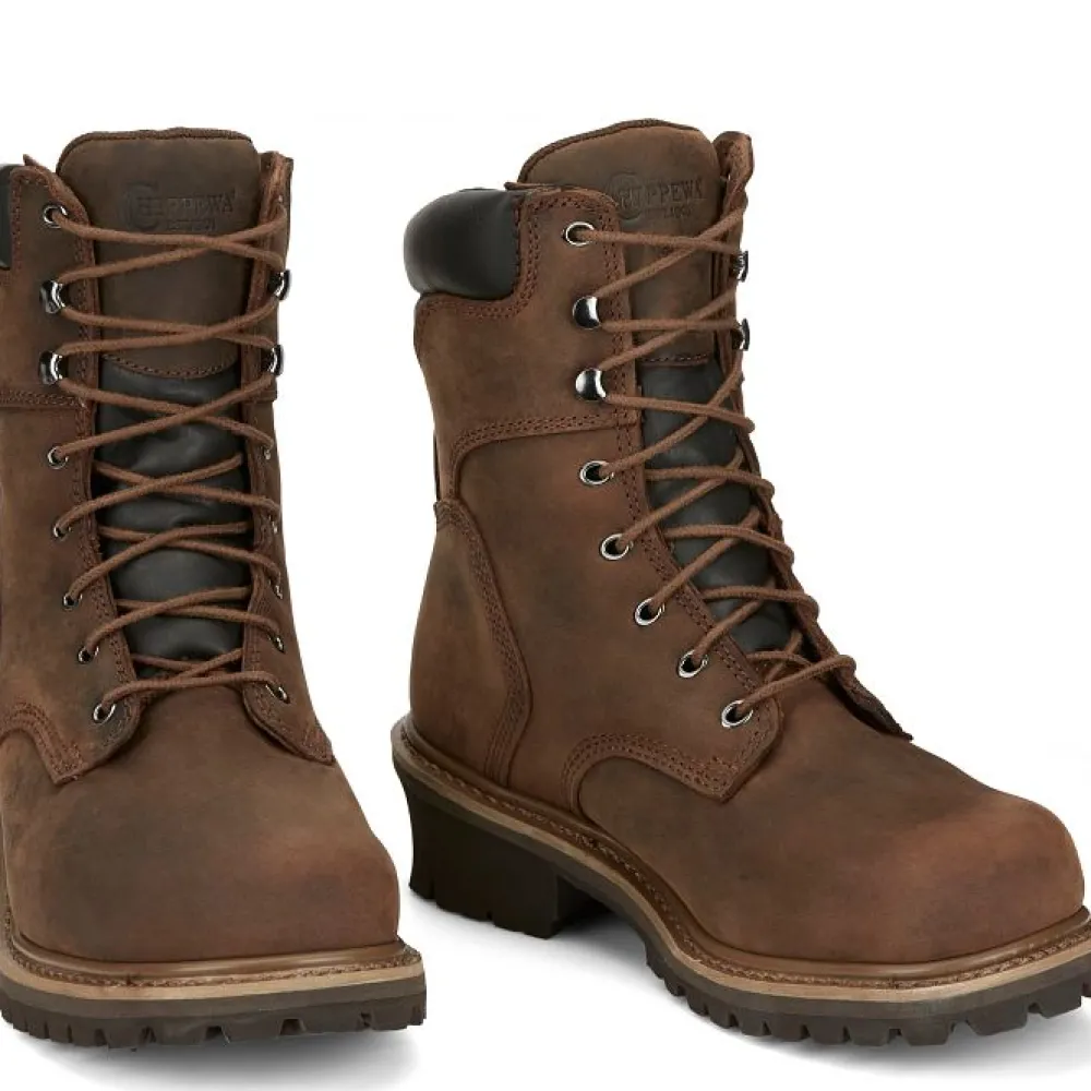 Women Chippewa Men's Hador 8" Steel Toe WP 400G Ins Logger Work Boot - 55025