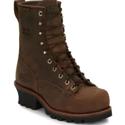 Women Chippewa Men's Paladin 8" Steel Toe WP Logger Work Boot- - 73101