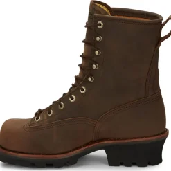 Women Chippewa Men's Paladin 8" Steel Toe WP Logger Work Boot- - 73101