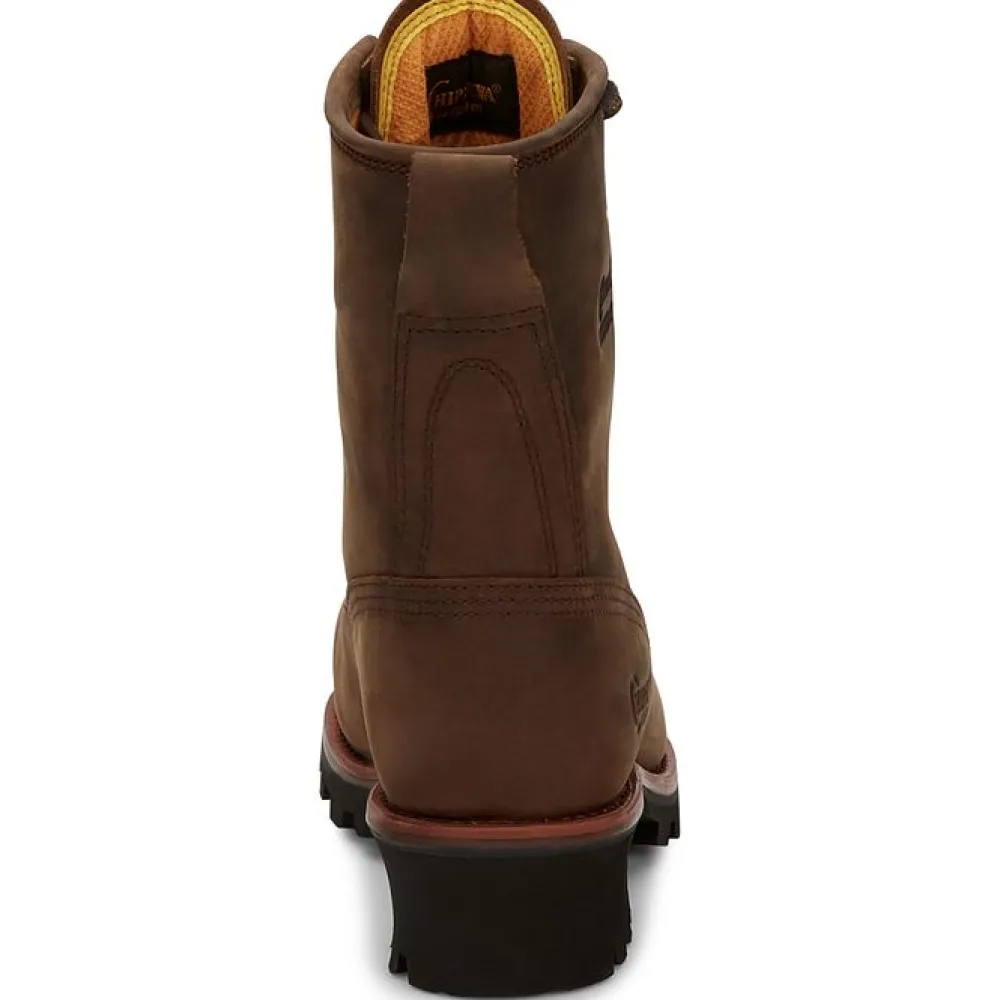 Women Chippewa Men's Paladin 8" Steel Toe WP Logger Work Boot- - 73101
