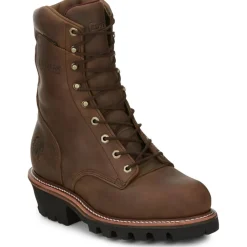 Women Chippewa Men's Super Dna 9" Steel Toe WP Lace Up Work Boot -- 59407