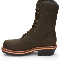 Women Chippewa Men's Thunderstruck 10" Nano Comp Toe Work Boot Brown- TH1031